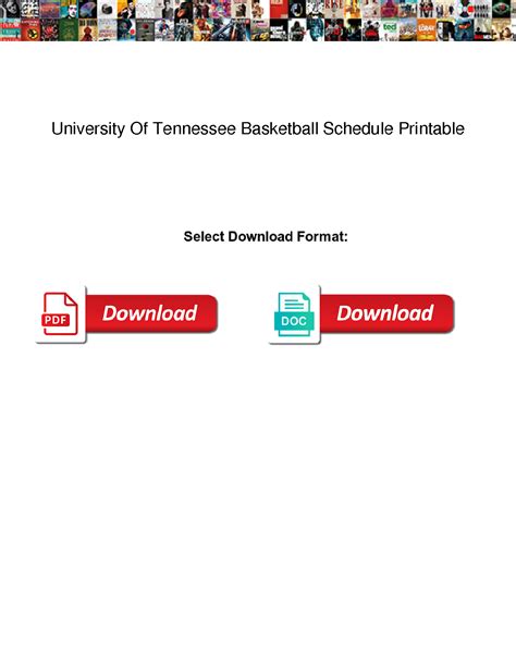 Tennessee Basketball Schedule 2024-24 Printable - Leesa Nananne