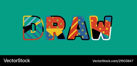 Draw concept word art Royalty Free Vector Image