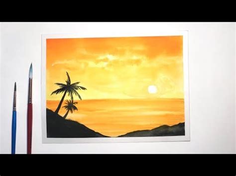 Sunset Easy Landscape Watercolor Painting For Beginners : Extra advice ...