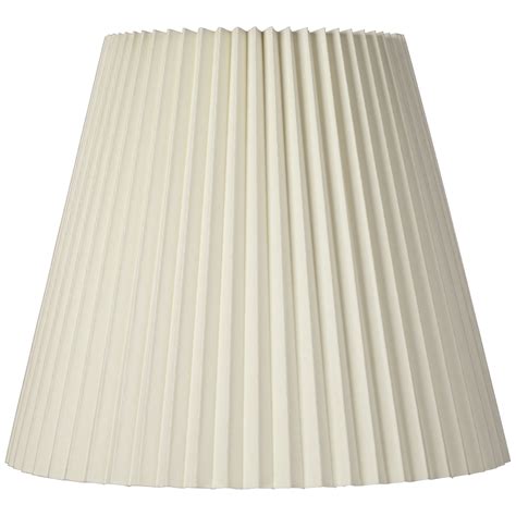 Brentwood Ivory Pleated Lamp Shade Traditional Unlined with Harp 10x17x14.75 - Spider - Walmart ...