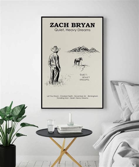 Zach Bryan Print Quiet Heavy Dreams Zach Bryan Poster Zach - Etsy