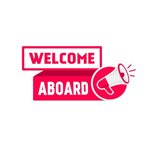 Welcome aboard banner or seal. Flat vector design. 13021649 Vector Art ...