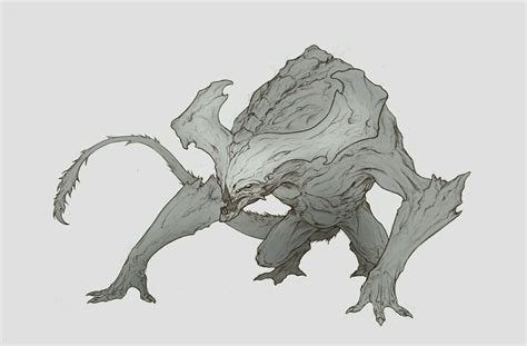 beast Monster Art, Fantasy Monster, Monster Design, Monster Sketch, Alien Concept Art, Monster ...