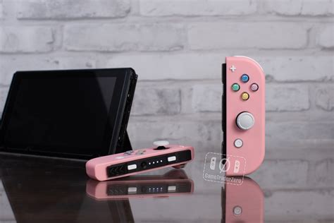 Pink Joy-Cons Mod with Pastel Hearts Buttons Nintendo Switch Custom Co ...