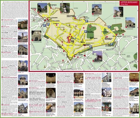 Upper Bergamo sightseeing map | Sightseeing, Bergamo, Map