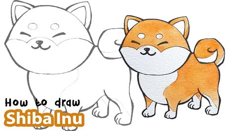 How to draw a Shiba Inu Easy | Coloring included - YouTube