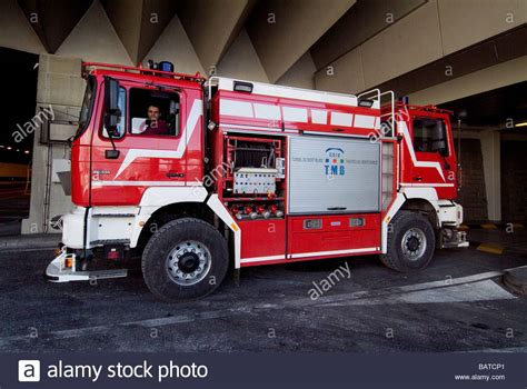 fire truck mont blanc tunnel chamonix france Stock Photo, Royalty Free ...