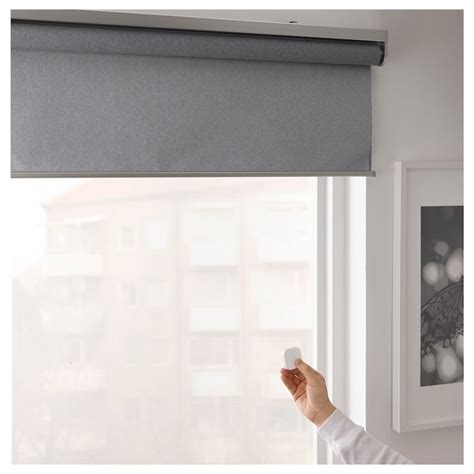 FYRTUR Blackout roller blind, wireless/battery operated gray, 30x76 ¾" - IKEA | Blackout roller ...