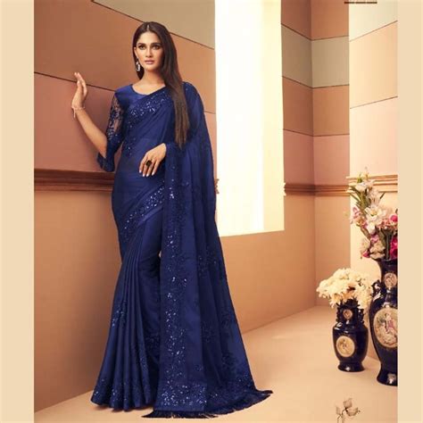 Dark Blue Saree Design Sri Lanka - Sri Lanka Online Saree shopping