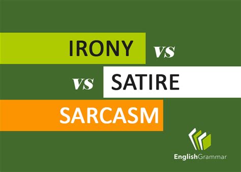 Irony vs. Satire vs. Sarcasm