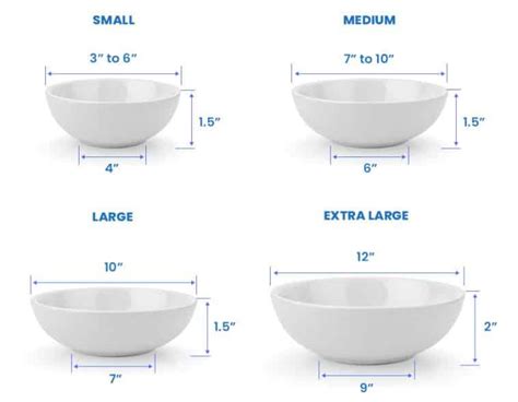 Bowl Sizes (Standard Measurements & Sizing Chart)