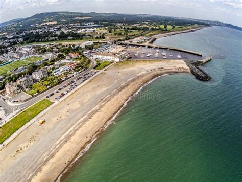 Aerial view of Bray beach stock image. Image of house - 157223111