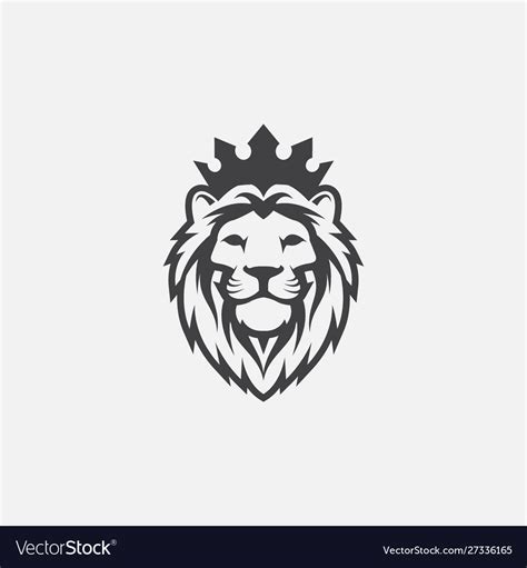 Lion logo icon head Royalty Free Vector Image - VectorStock