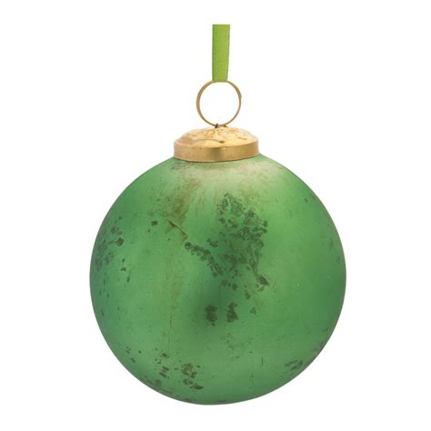 Distressed Glass Ball Ornament (Set of 6) - 4 x 4 x 5 - Bed Bath & Beyond - 38461503
