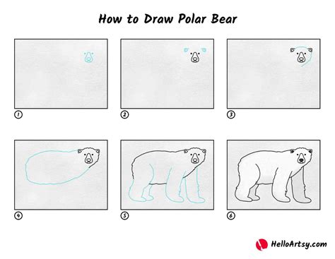 How To Draw A Polar Bear Easy Drawing Tutorial For Kids – Rainy Weathers