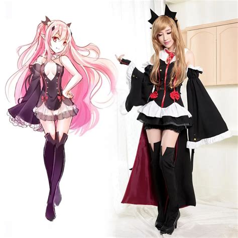 Japanese Anime Seraph of the End Krul Tepes Cosplay Vampire Costume Gothic Lolita Dress ...