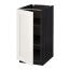 METOD floor cabinet with shelves black / Savewal white 40x60 cm (990.647.43) - reviews, price ...