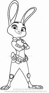 Zootopia Judy Hopps Coloring Pages sketch template