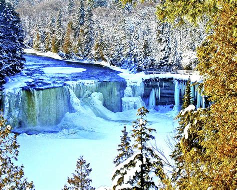 Upper Tahquamenon Falls in Winter Photograph by James Hoolsema - Fine Art America