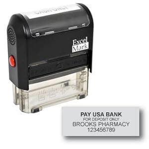 Amazon.com : Bank Deposit Stamp with 4 Lines (42A2359) : Business Stamps : Office Products