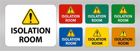 Isolation room sign set 1178916 Vector Art at Vecteezy