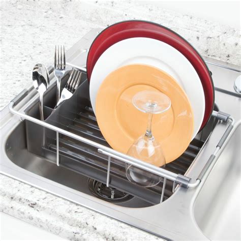 Expandable Aluminum Over Kitchen Sink Dish Drainer in 2021 | Sink dish drainer, Sink dish rack ...