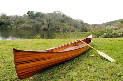 Wooden Canoe 16 ft Boat Model Display | XoticBrands Home Decor