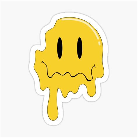 "Melty Smiley Face" Sticker for Sale by Artisticviews7 | Redbubble