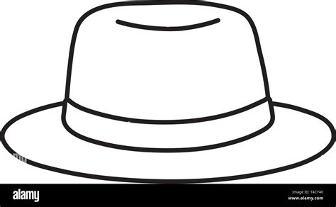 hat icon cartoon isolated black and white vector illustration graphic ...