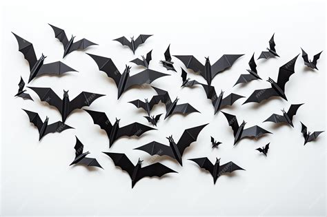 Premium AI Image | Flying black bat isolated on white background Halloween set Generative AI