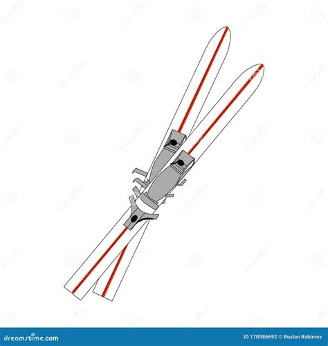 Skis Crossed Symbol Vector Illustration | CartoonDealer.com #106169634