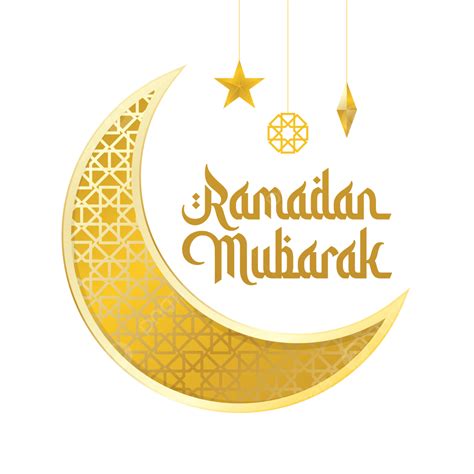 Ramadan Moon Star Vector PNG Images, Golden Ramadan Kareem With Moon ...