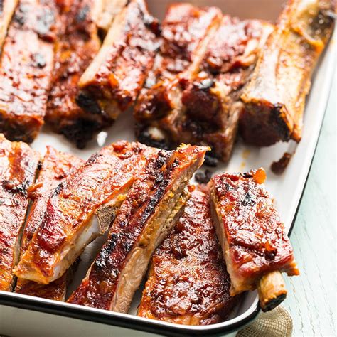 Classic Barbecue Pork Ribs with Smoky Bacon Barbecue Sauce | Epicurious