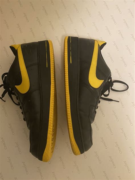 Nike Air Force 1 Black and yellow | Grailed