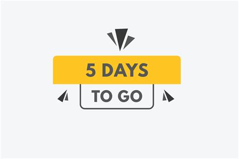 5 days to go countdown template. five day Countdown left days banner ...