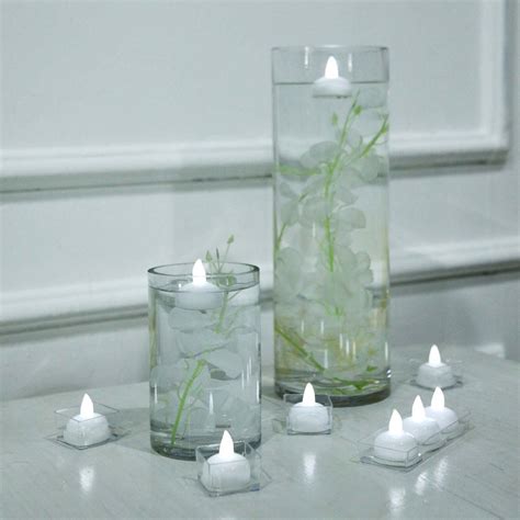 12Pack LED Floating White Tea lights Waterproof Flameless Candles ...