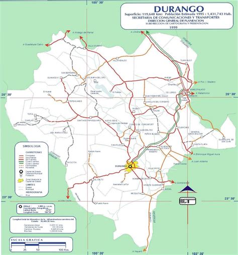 Map of Durango - MexConnect