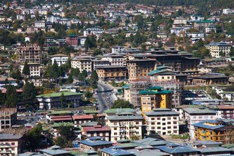 Thimphu, The Capital Of Bhutan Stock Photo - Image of heaven, holy ...