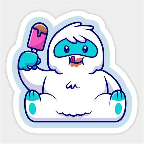 Cute Yeti Eating Popsicle Cartoon - Cute Yeti Eating Popsicle Cartoon ...