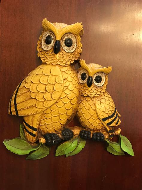 Vintage Owl Wall Decor, Homco Owls, Kitschy Owls, Owl Wall Art, Owl ...