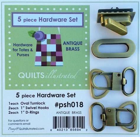 5 piece Hardware Set--Antique Brass - 640213856942