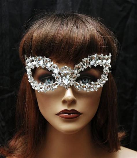 Crystal Costume Mask, Bridal Mask, Wedding Mask, Masquerade Mask, Wedding Accessories, Costume ...