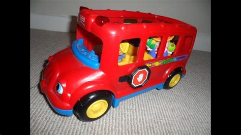 Fisher Price Little People Lil' Movers Rare Red School Bus Toy - YouTube