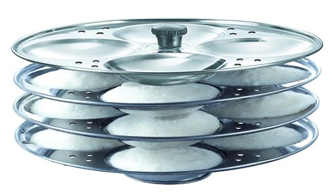 Buy Stainless Steel Induction Base 4 Tier Idli Maker Stand | Idli Stand | Idli Plates | Idli ...