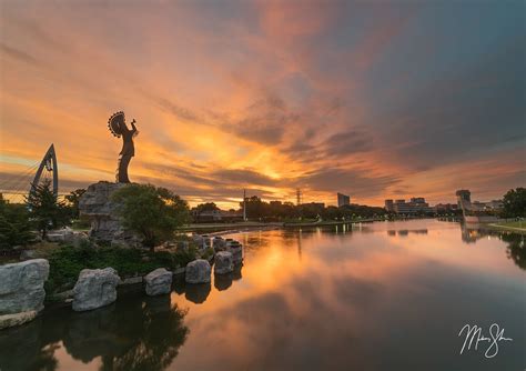 Sunrise Fire at the Keeper of the Plains | Keeper of the Plains, Wichita, Kansas | Mickey ...