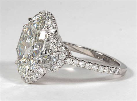 Incredible Five Carat Oval Diamond Platinum Engagement Ring For Sale at 1stDibs | five carat ...