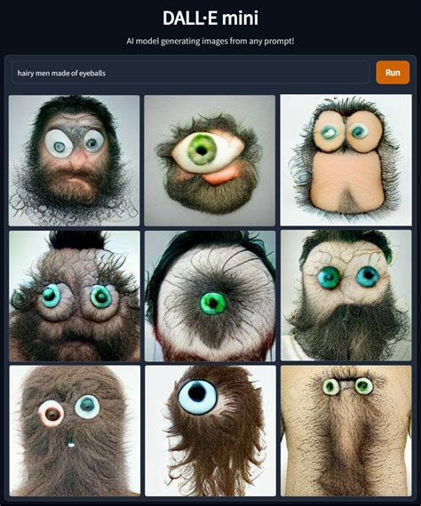 I used Dalle (ai that creates images) and typed "Hairy men made of eyeballs". This is the result ...