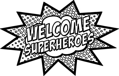 Superheroes Super Hero Text Coloring Page | Wecoloringpage.com