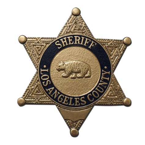 Los Angeles (L.A) County Sheriff's replica wooden badge plaques