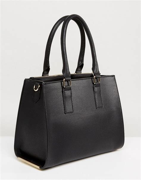 ALDO Structure Tote Bag With Top Handle in Black - Lyst